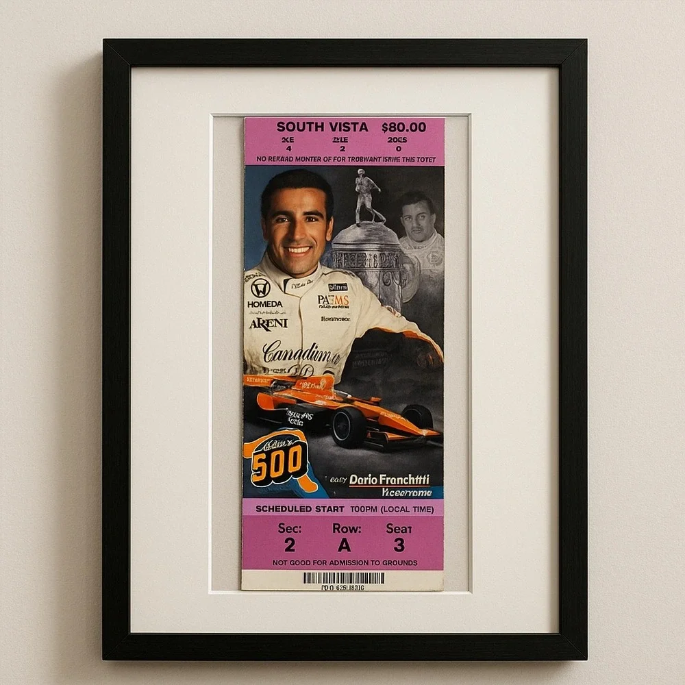 Indy 500 2008 Full Ticket Dario Franchitti Unused IndyCar Collectible Gift - Picture 1 of 3